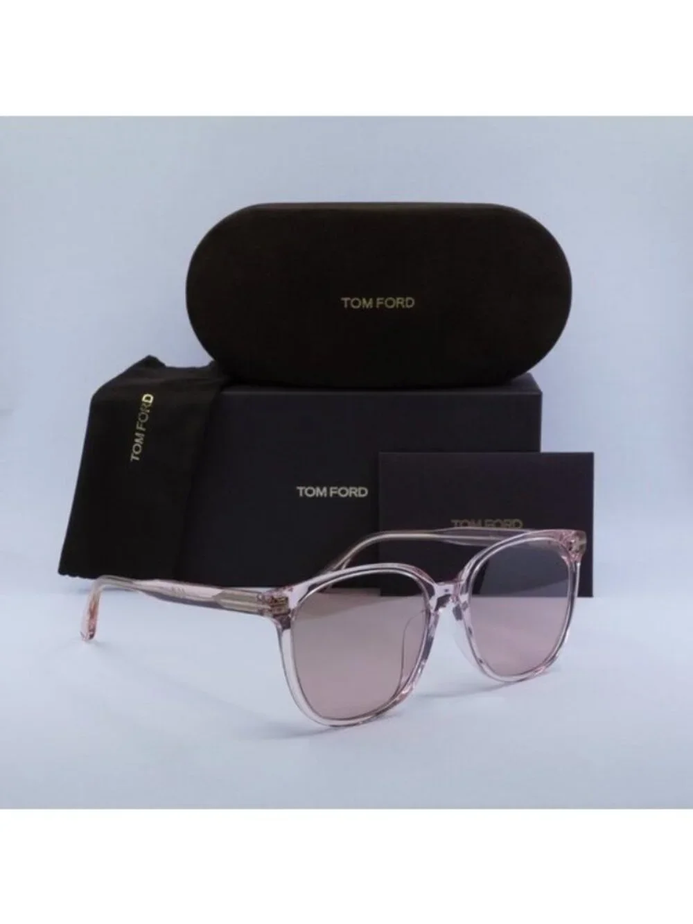 Tom Ford FT0972-K 72G Square Sunglasses – Transparent Pink